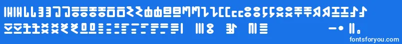 More about GENР RICA PRIMITIVA 01 Font GENР RICA PRIMITIVA 01 Font – White Fonts on Blue Background
